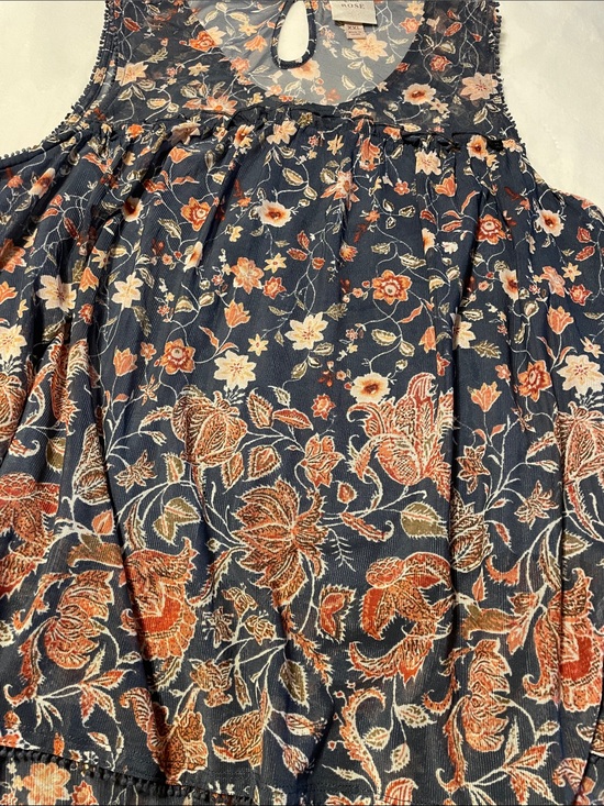 Knox Rose Tops - Knox Rose Navy Floral Top